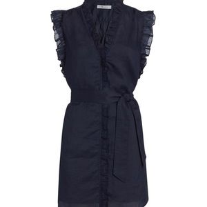 FrameLauren Ruffle Trim Shirtdress (sans waist tie)